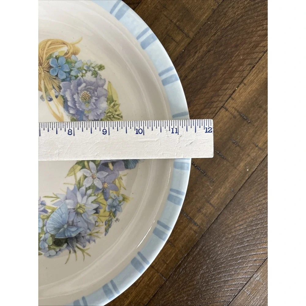VTG Marjolein Bastin Nature's Sketchbook‎ Purple Blue Pie Plate Violets Hallmark